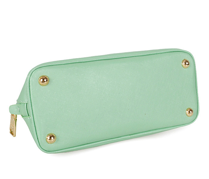 2014 Prada Shiny Saffiano Leather Two Handle Bag BL0838 Light green for sale - Click Image to Close